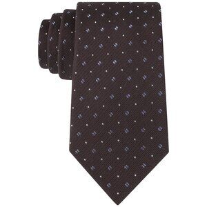 MICHAEL KORS Brown Texture Tailor Pindot Silk Classic Tie